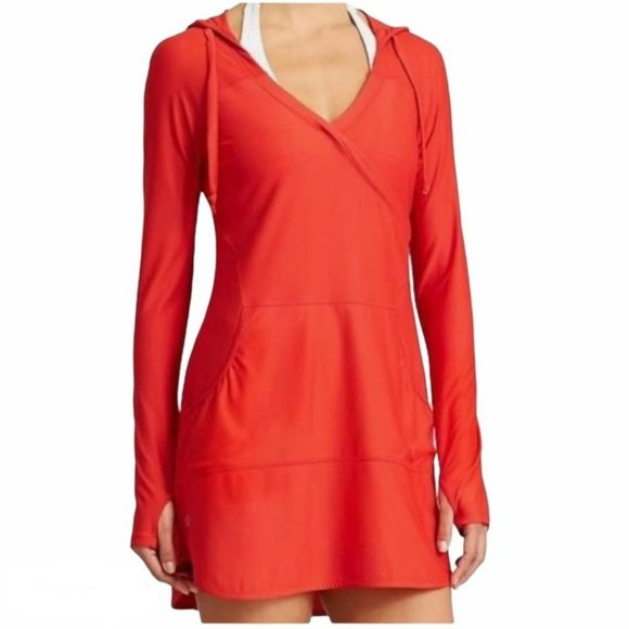 Athleta Swim Athleta Wick It Wader Hooded Coverup Size L Poshmark
